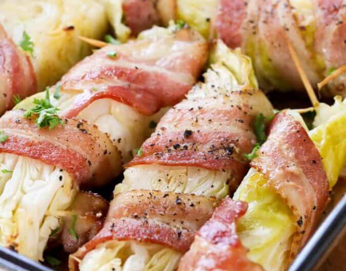 Bacon Wrapped Cabbage