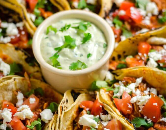 Crock-Pot Spicy Shredded Mexican Chicken Tacos