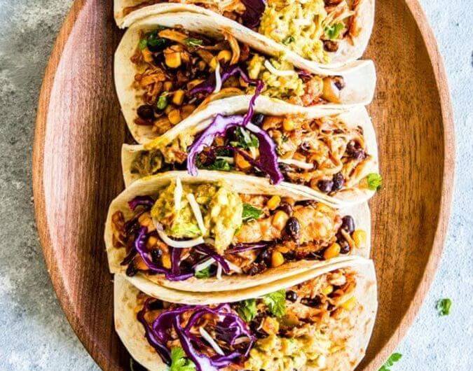 Southwestern Crockpot Chicken Tacos
