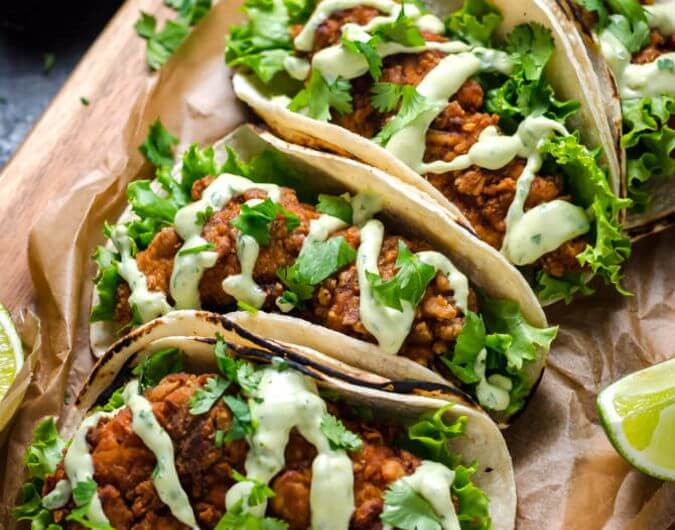 Chicken Tacos With Avocado Buttermilk Ranch