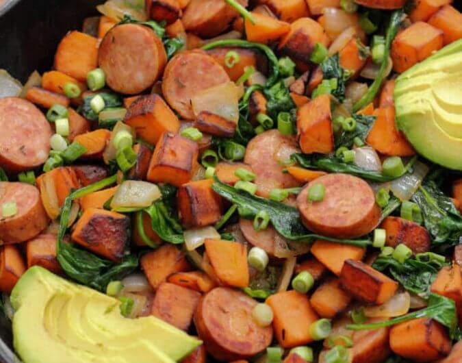 Sausage and Sweet Potato Breakfast Skillet