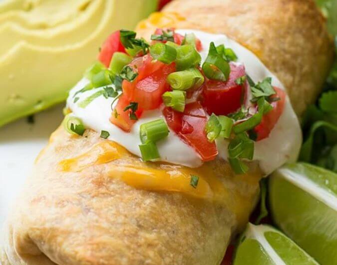Baked Chicken Chimichangas