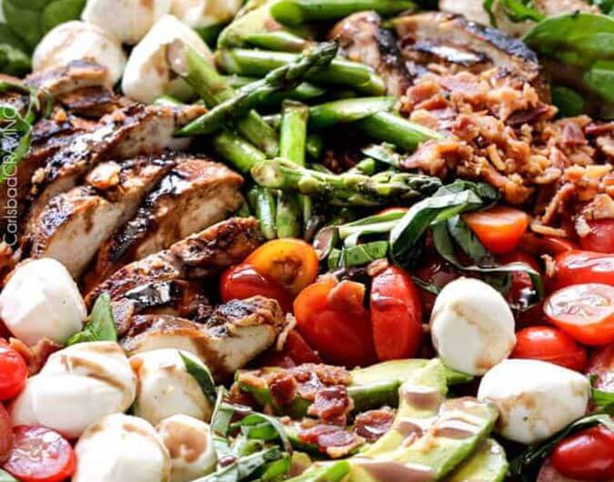 Grilled Caprese Chicken Salad