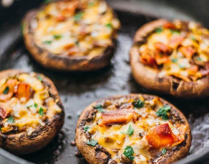 Low-carb Stuffed Portobello Mushrooms