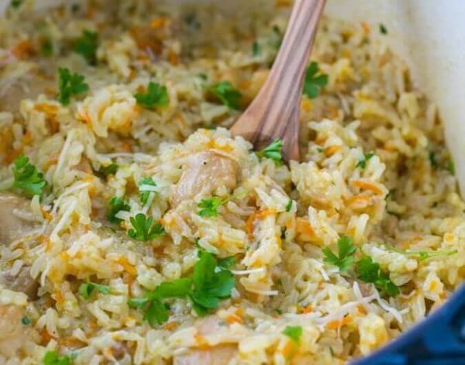 One Pot Creamy Chicken and Rice