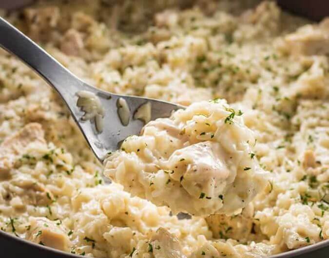 One Pot Creamy Chicken and Rice