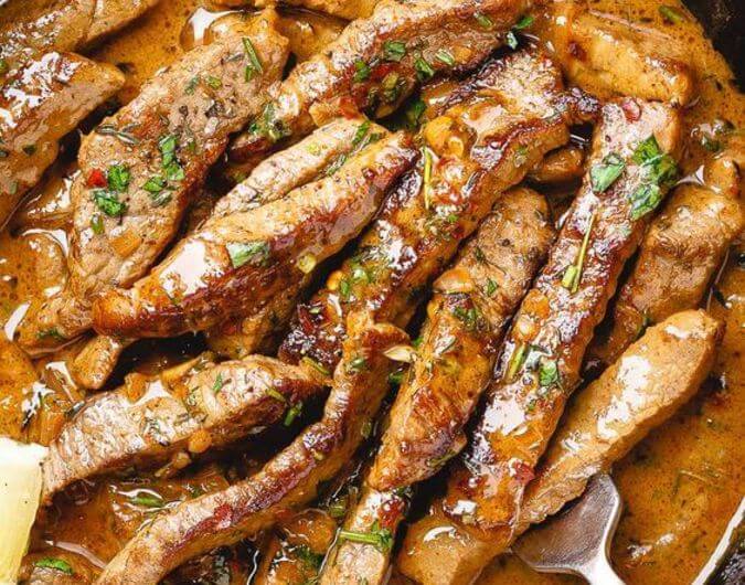 Pan-Seared Steak in Butter Sauce