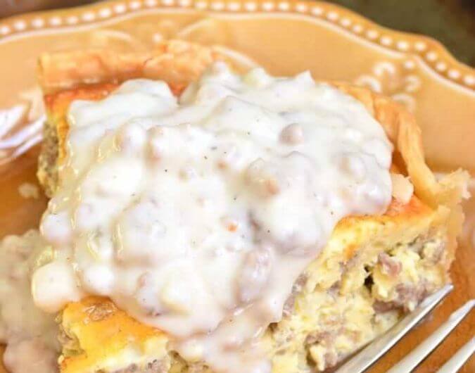 Sausage Gravy Quiche