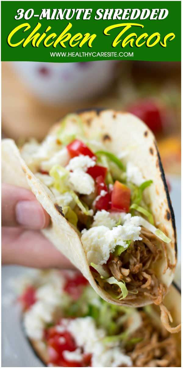30-Minute Shredded Chicken Tacos