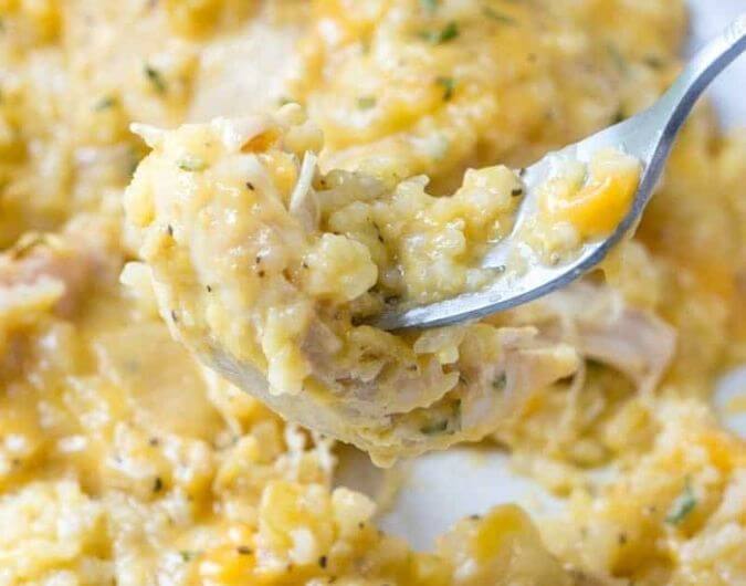 Crockpot Cheesy Chicken and Rice