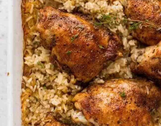 Oven Baked Chicken and Rice