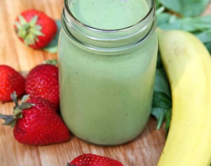 Strawberry Banana Spinach Smoothie