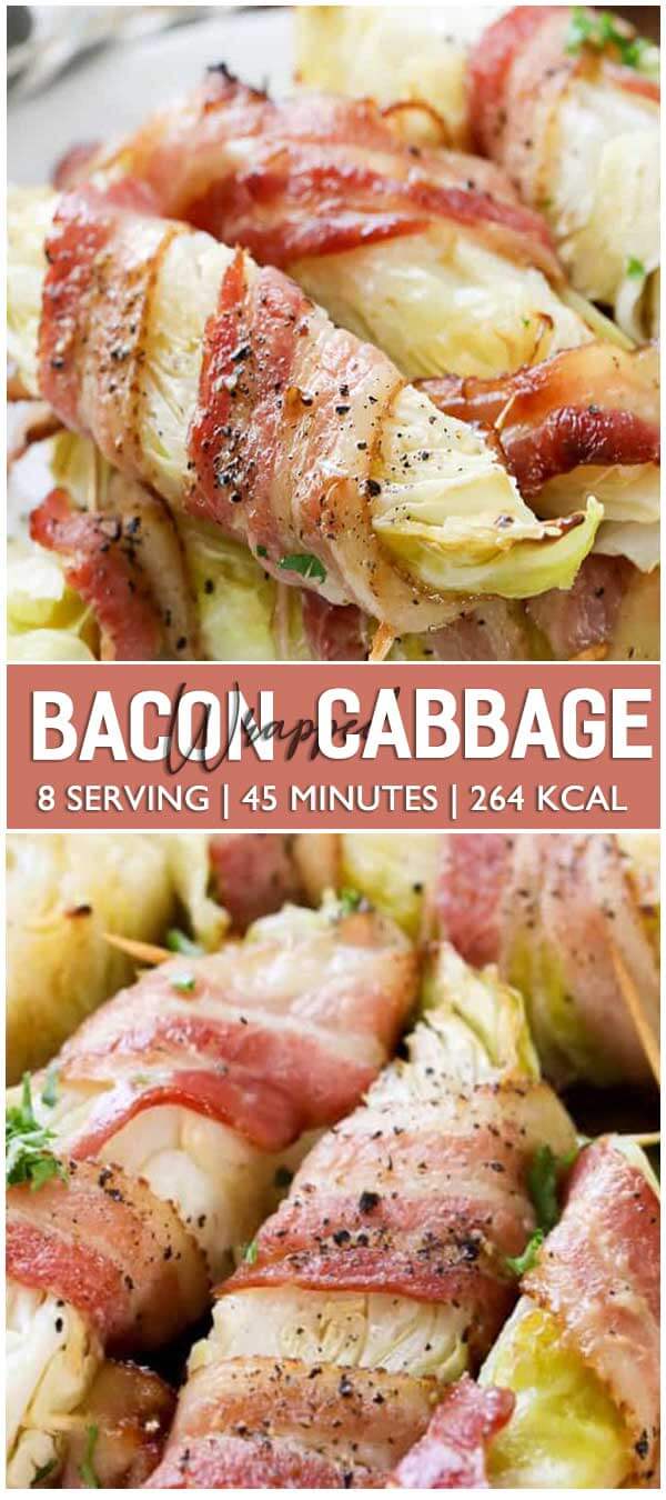 Bacon Wrapped Cabbage