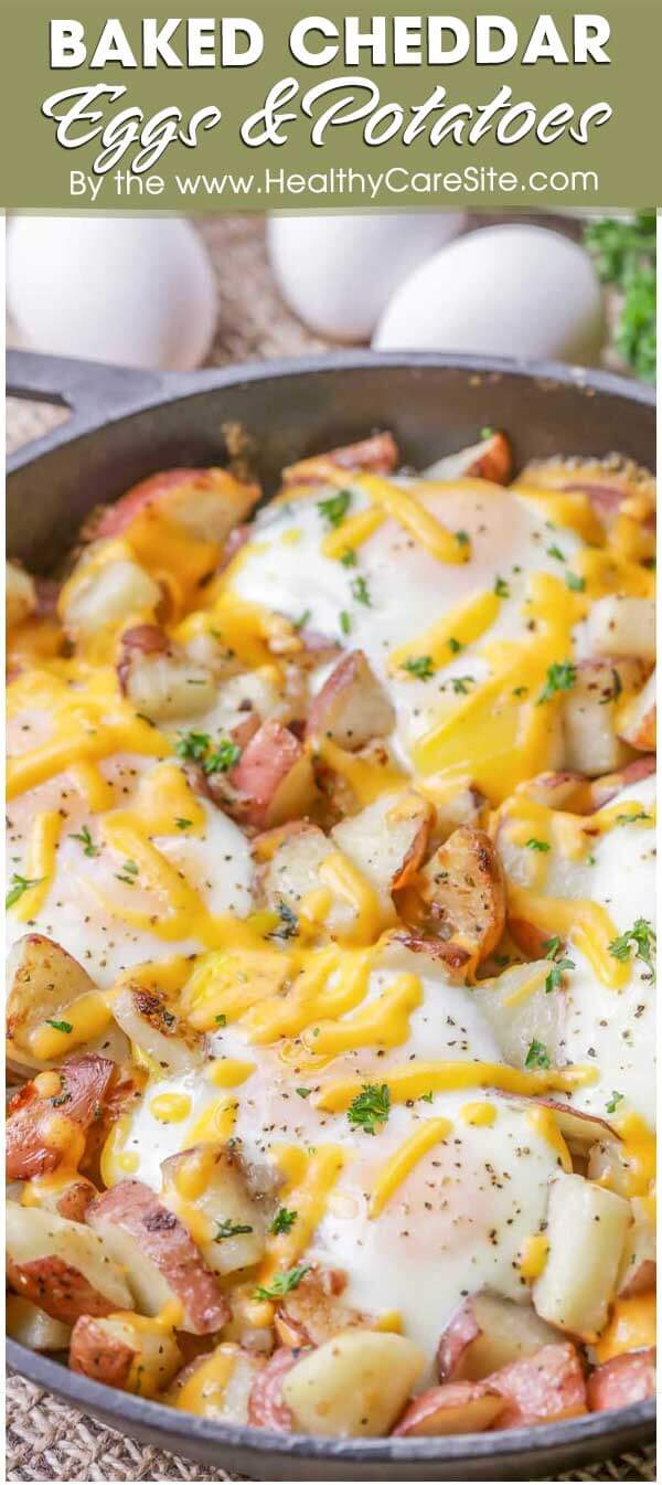 Baked Cheddar Eggs And Potatoes