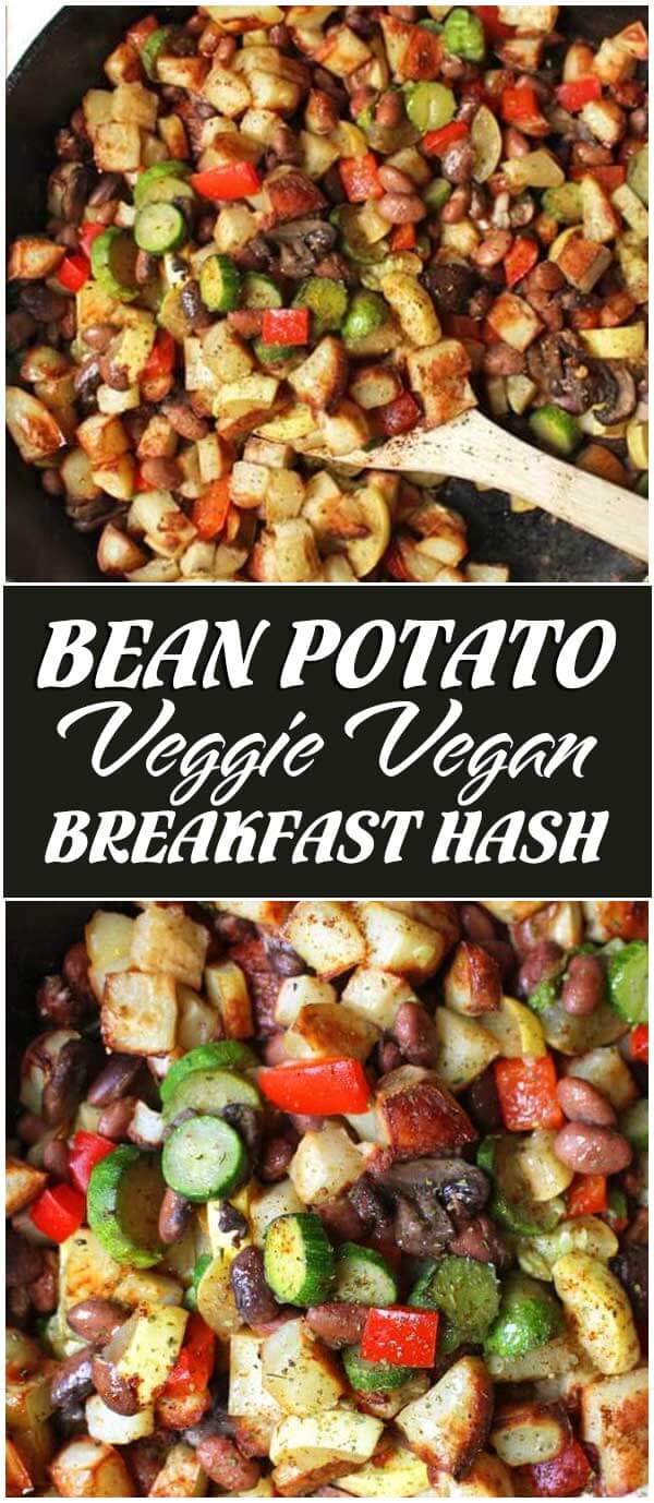 Bean, Potato, & Veggie Vegan Breakfast Hash
