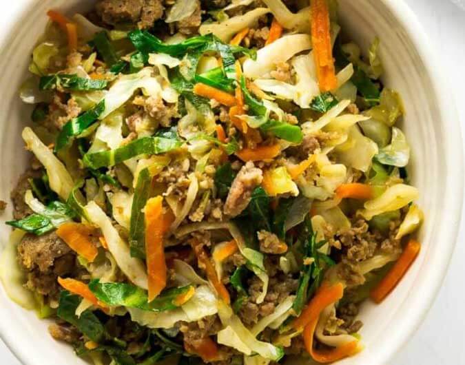 Keto Egg Rolls in a Bowl