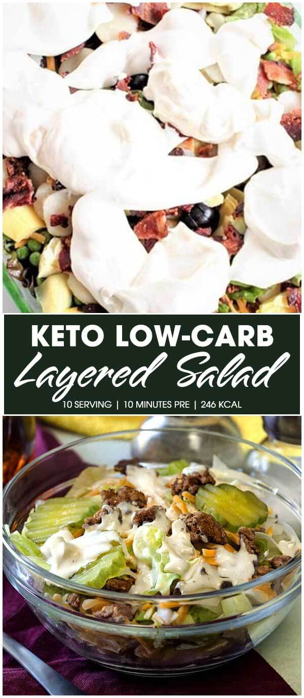 Keto Low-Carb Layered Salad