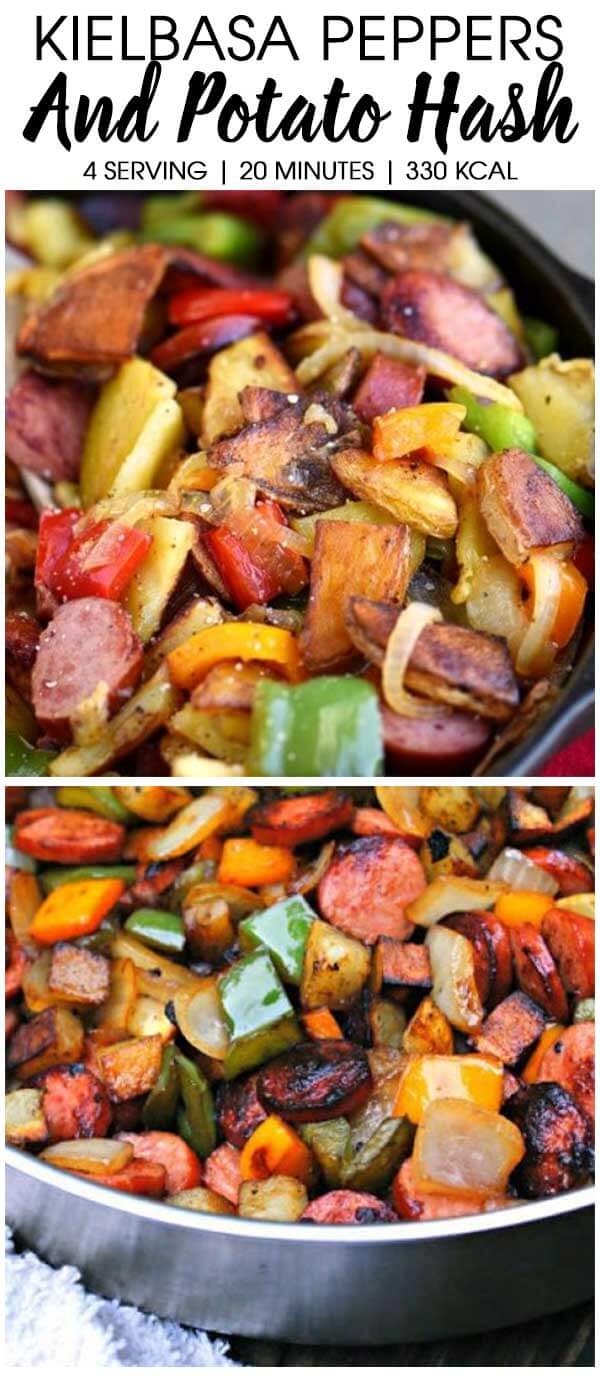 Kielbasa, Peppers, and Potato Hash