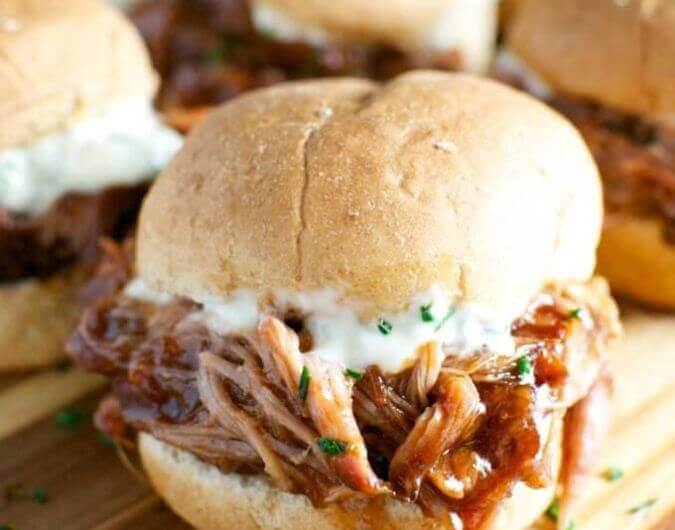 Pulled Pork Sliders with Garlic Aioli