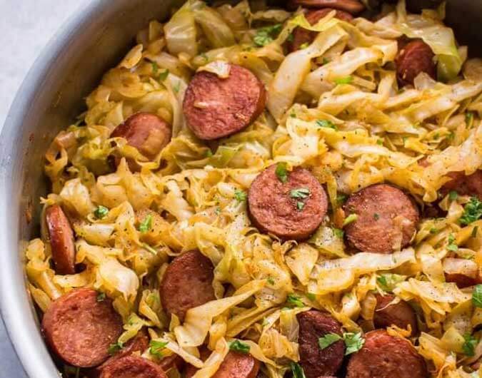 Sautéed Cabbage and Kielbasa