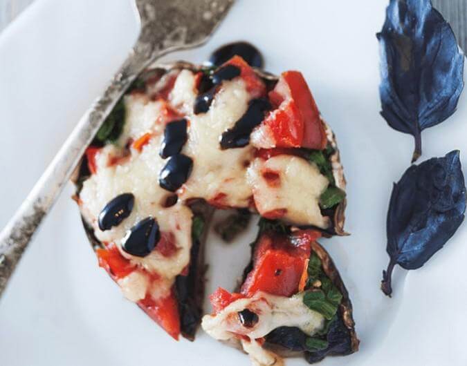 Caprese Tomato Stuffed Portobello Mushrooms