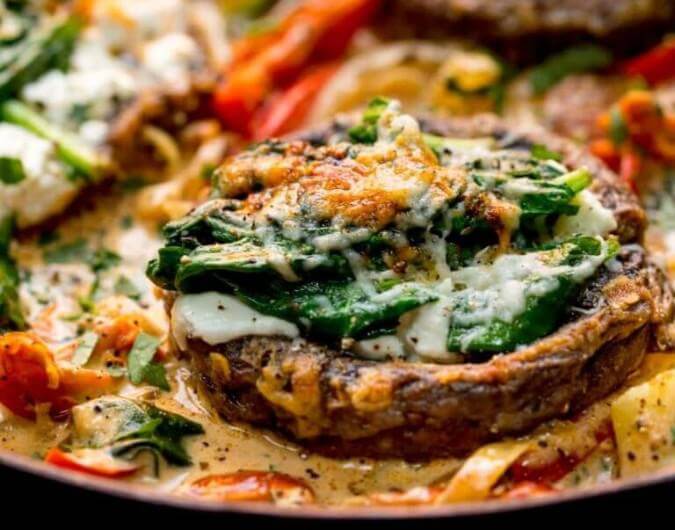 Tuscan Style Stuffed Mushrooms