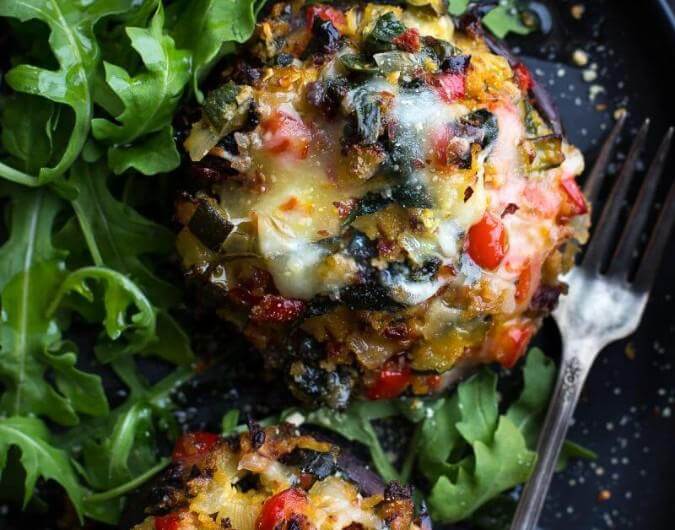 Vegetable Stuffed Portabella Mushrooms