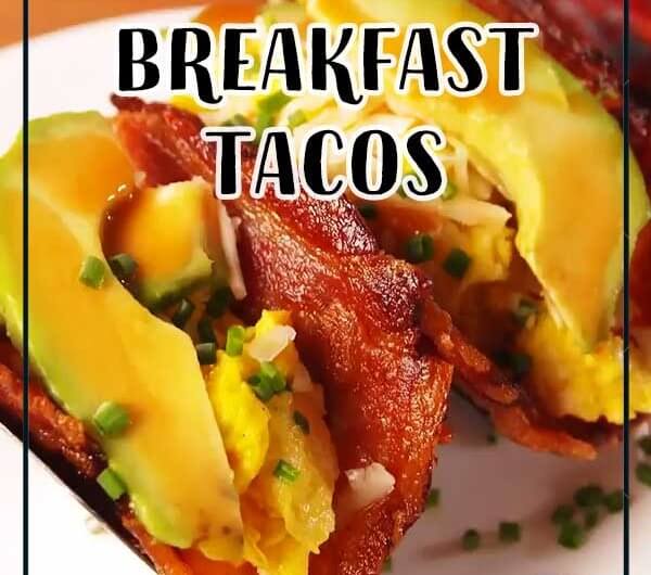 Bacon Weave Breakfast Tacos
