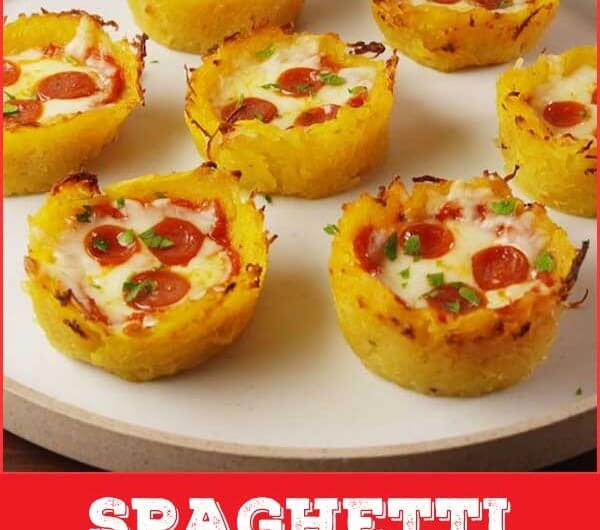 Spaghetti Squash Pizza Nests